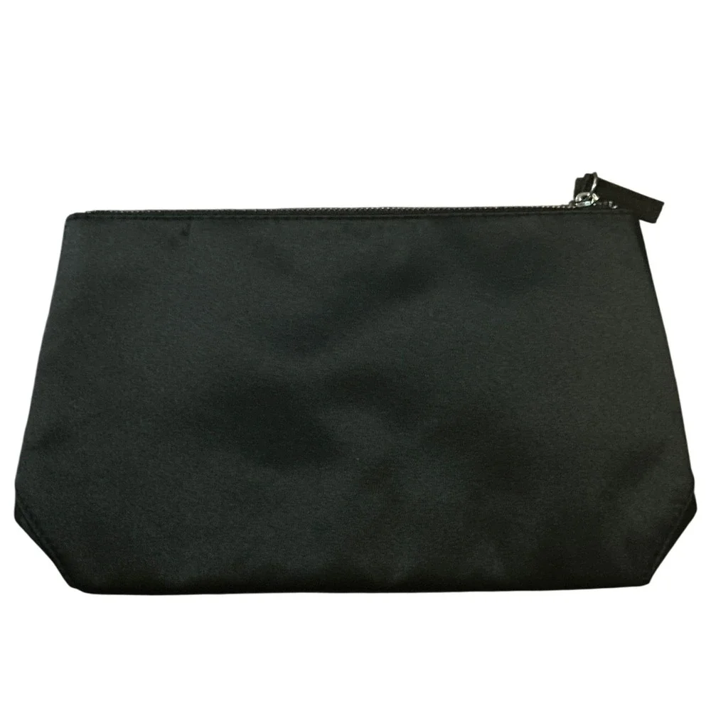 Prada Beauty Black Nylon Cosmetic Makeup Bag Zipper Pouch Luxury Travel Case